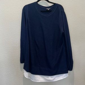 Navy blue crewneck sweater